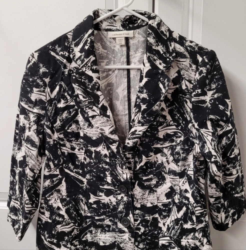 Coldwater Creek Jacket Women's Size: 14P Petite Button Gorgeous